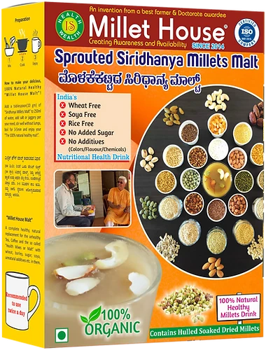 Millet House Sprouted Siridhanya Millets Malt  | 30 Natural Ingredients | 1